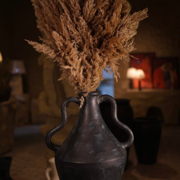 Charcoal Tribal Vase