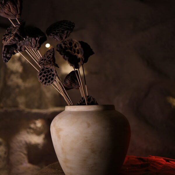 Distressed Round Vase
